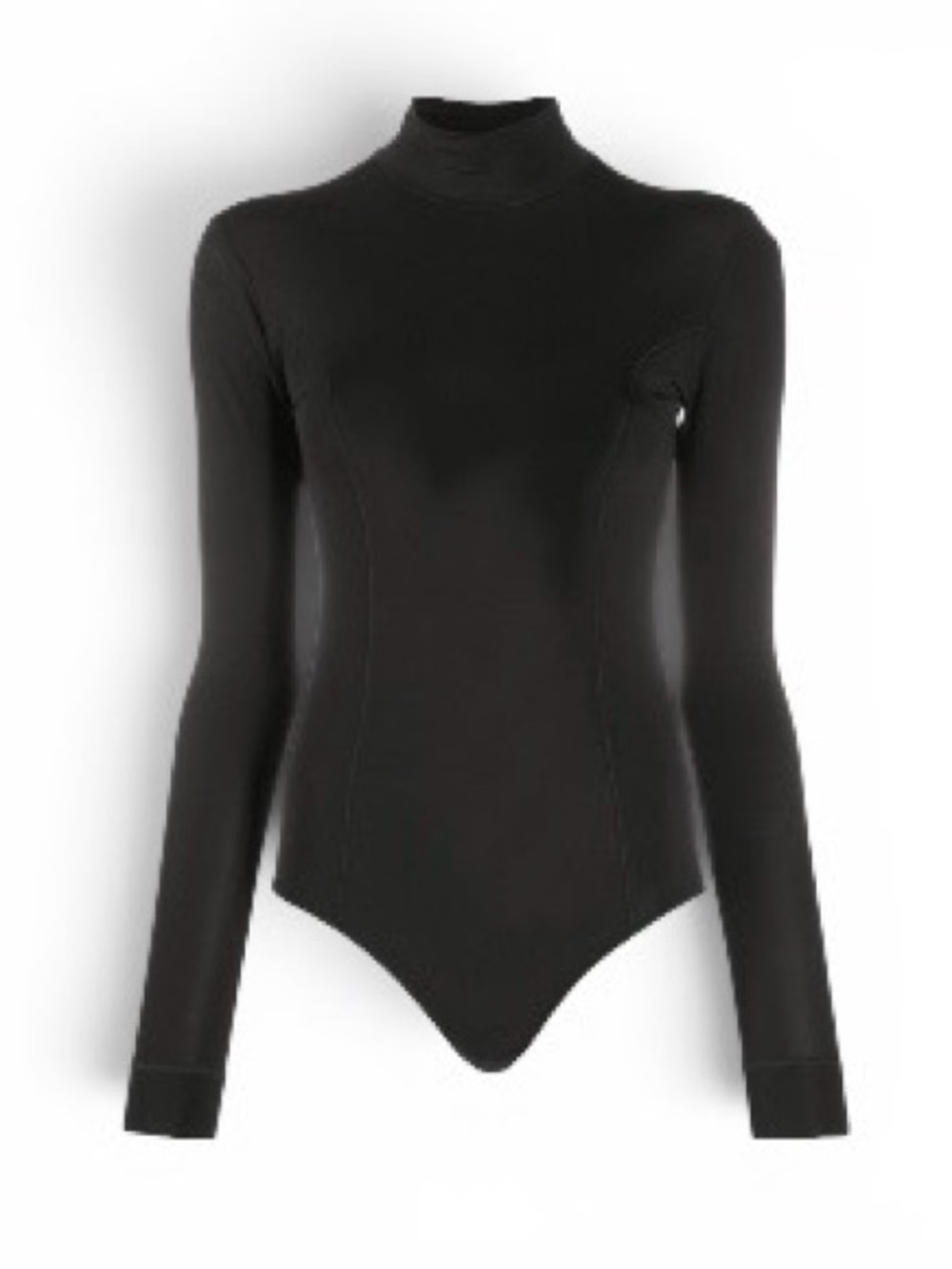 GANNI Black Bodysuit Mock Neck